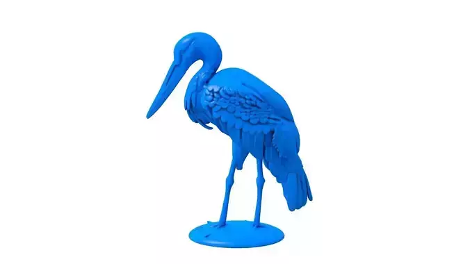 stork - stork stl - bird - bird stl - animals - swan