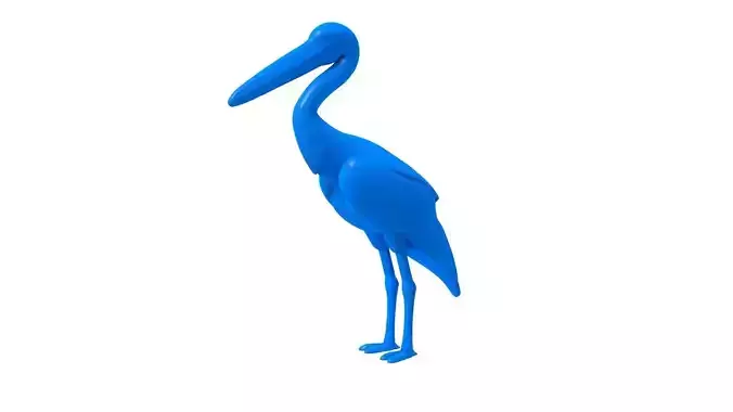 stork - stork stl - bird - bird stl - animals - swan