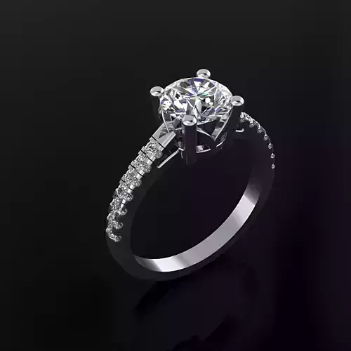 Engagement Ring with Round Diamond