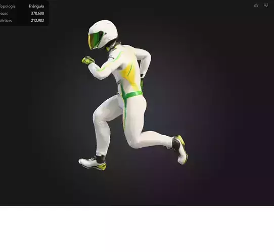High Performance Futuristic Racing Athlete  Dynamic 3D Character