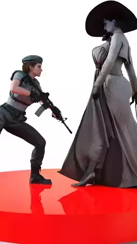  Resident Evil Icons Clash Jill Valentine  vs Lady Dimitrescu