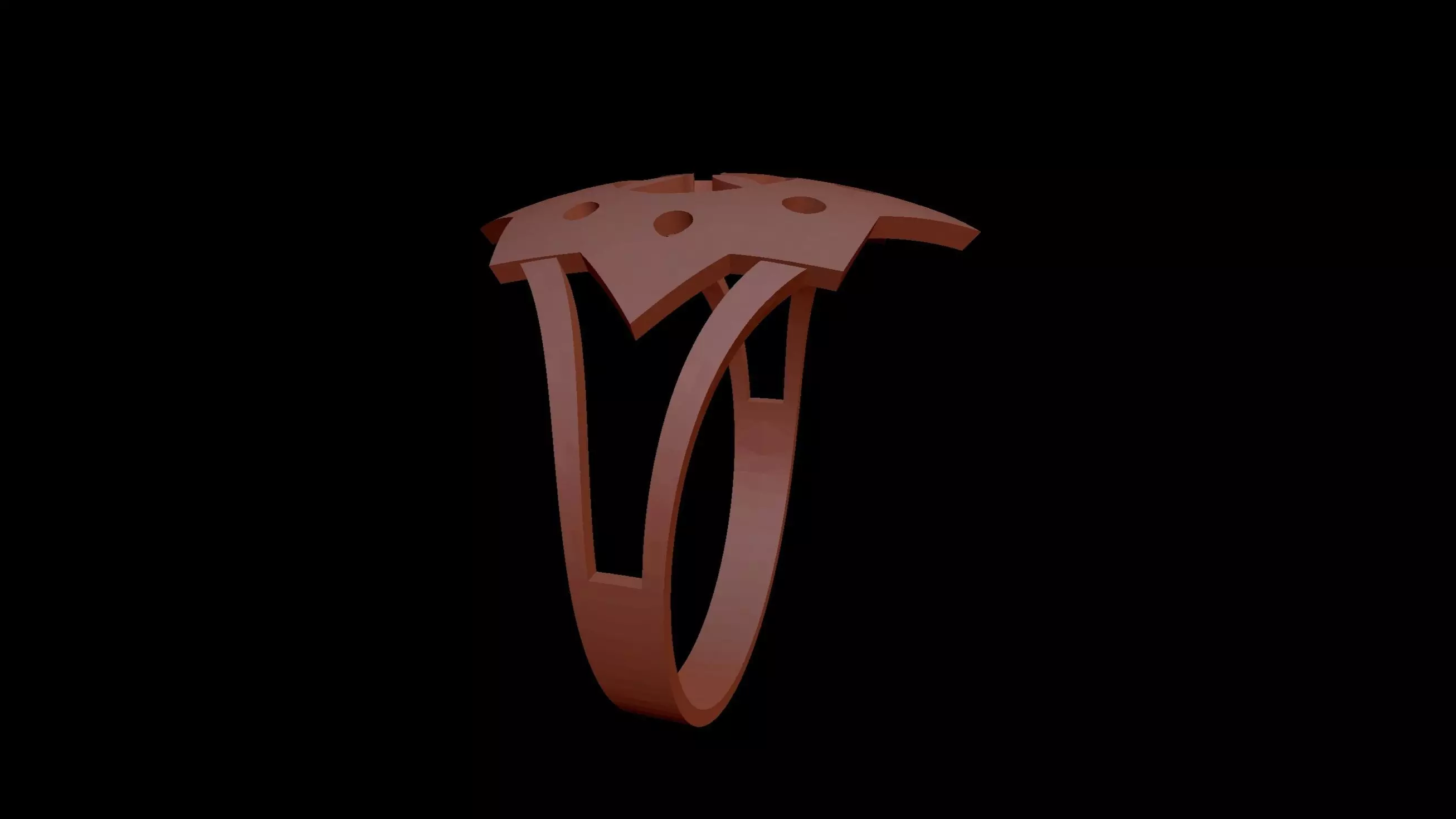 Bold Geometric Star Ring File Item 30 3D print model_9