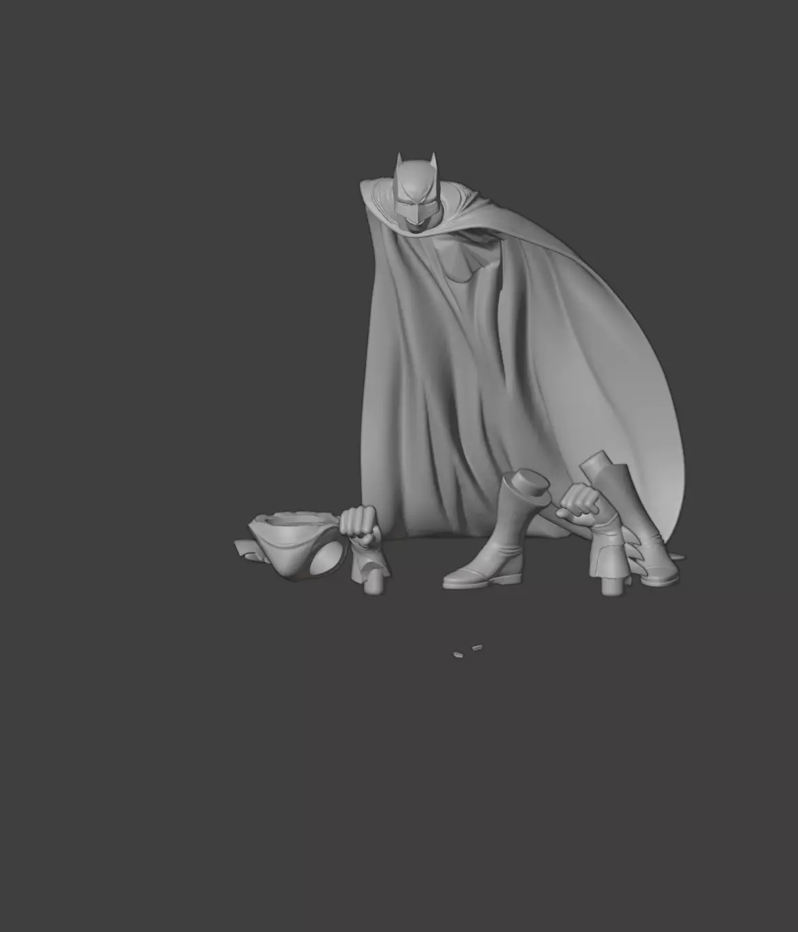 batman with individual parts stl 3d printing model 3D print model_1