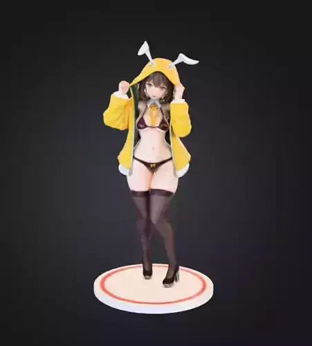 Stylized Anime Fashion Figure  Bunny Inspired Jacket Edition 