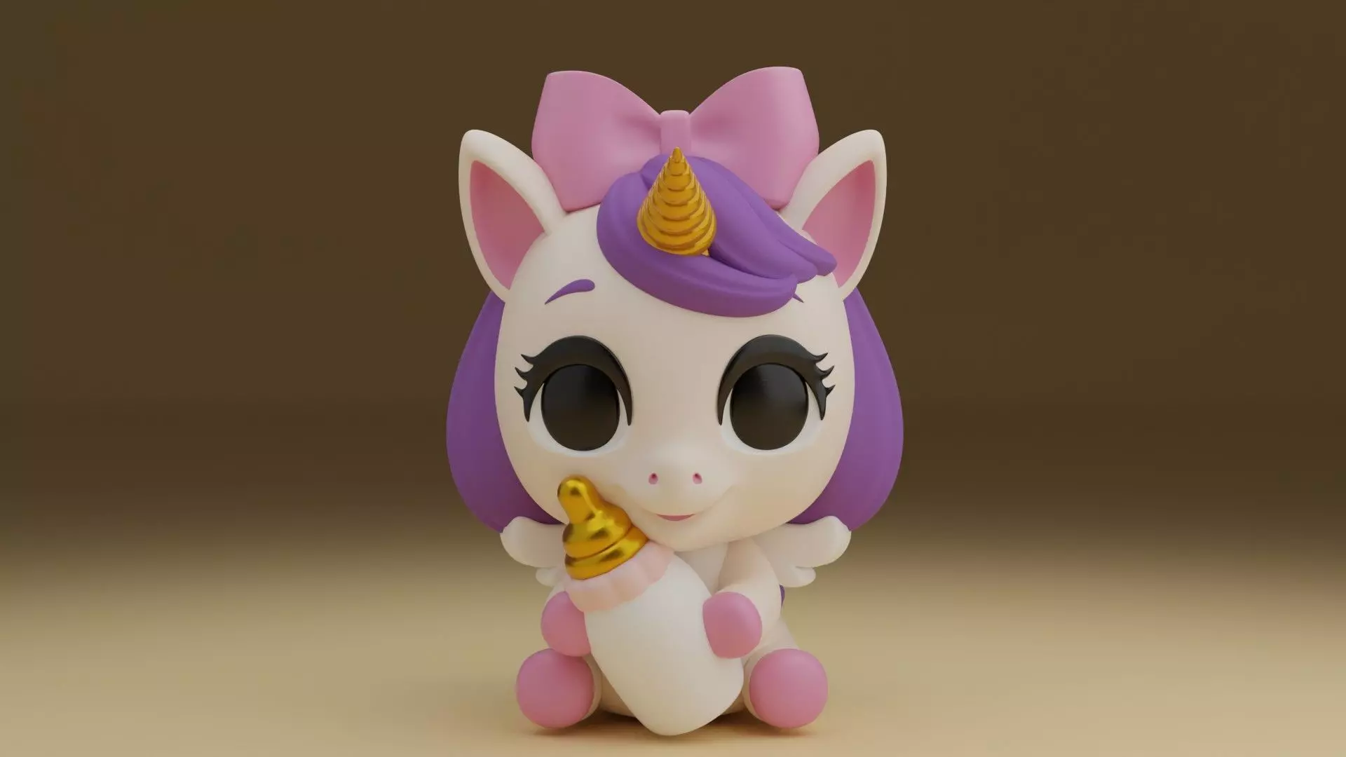 Baby unicorn 17 3D print model