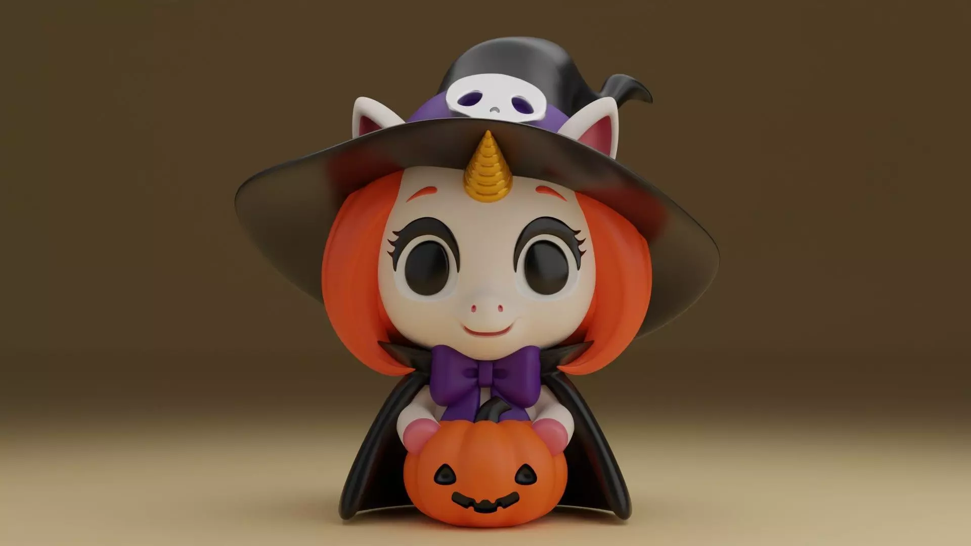 Halloween unicorn 16 3D print model_0