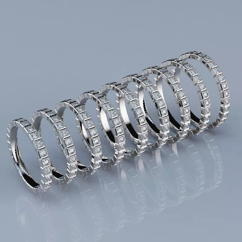 Rings Ice Cube Version4 All Size 3D print model_0