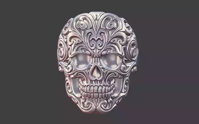 Imperial Scrollwork Skull Rin