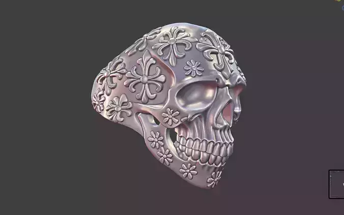 Sanctum Bloom Skull Ring