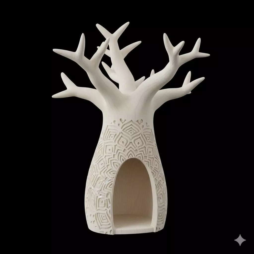 3D Baobab Tree With Hollow Model 3D print model_0