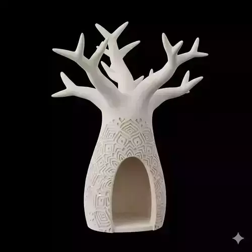 3D Baobab Tree With Hollow Model