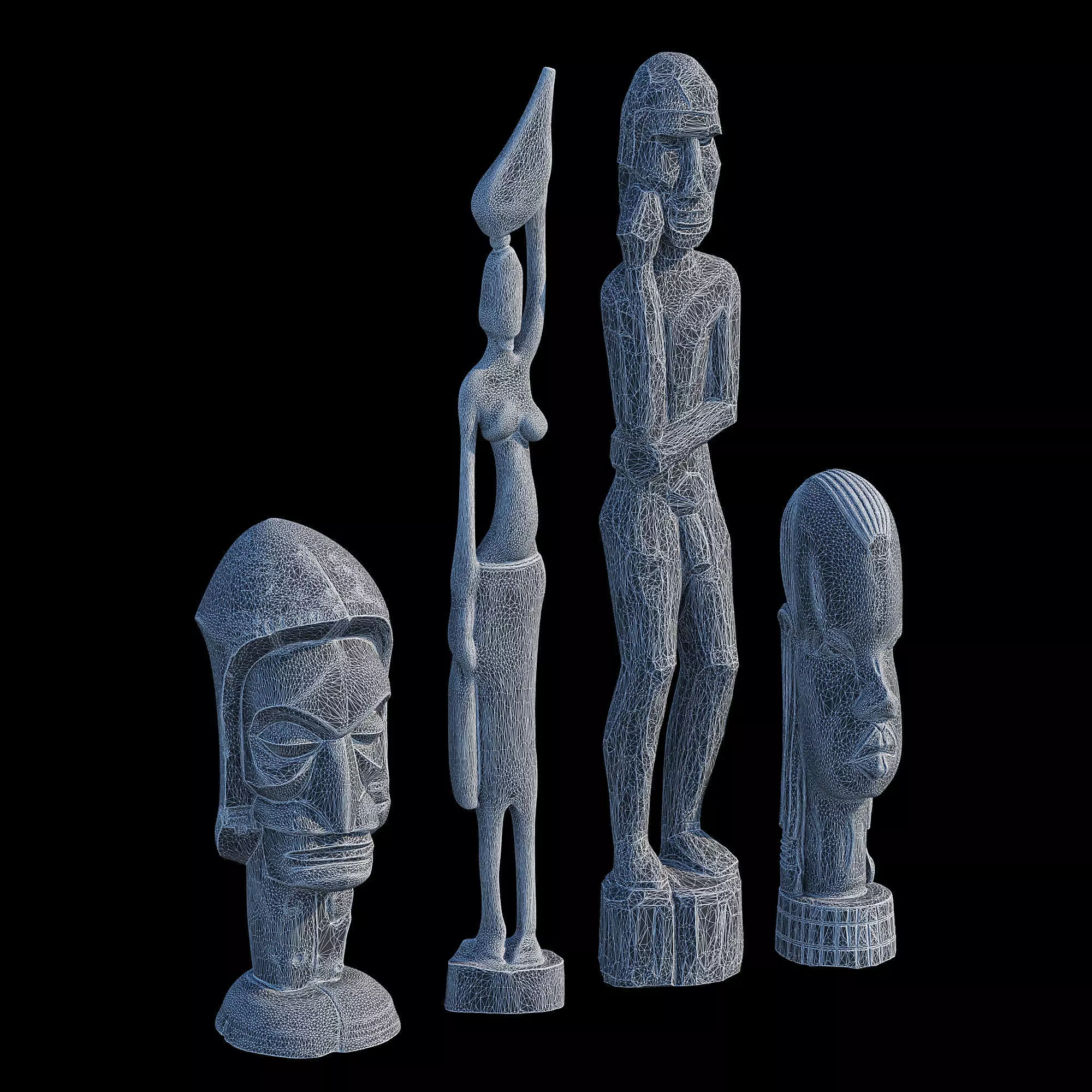 Wood bust 3D model_14