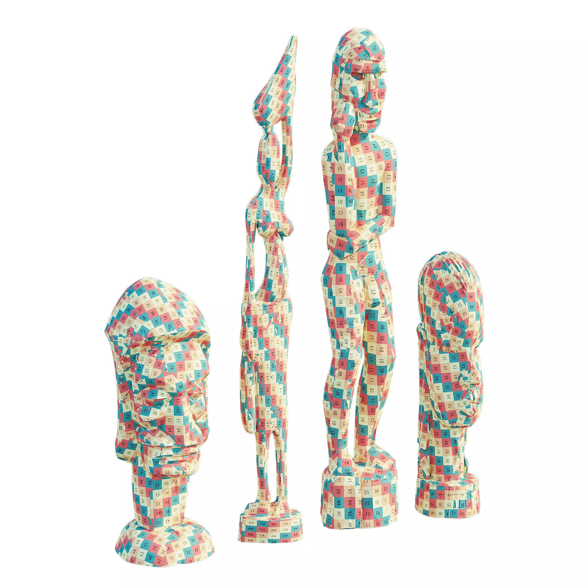 Wood bust 3D model_7