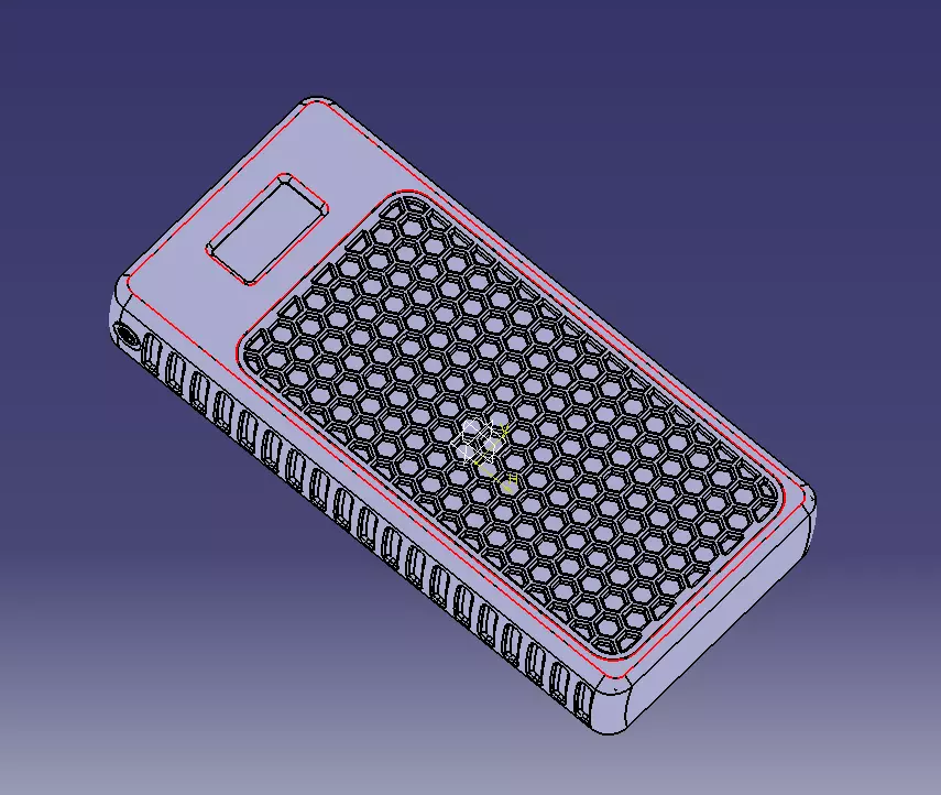 Power Bank Enclosure Honeycomb Style 3D print model_5