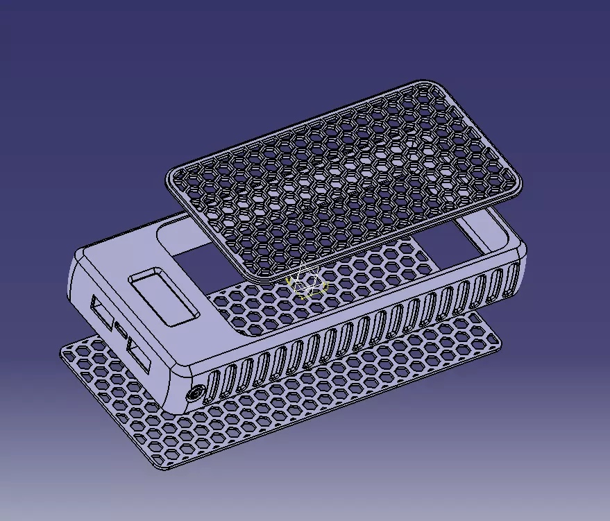 Power Bank Enclosure Honeycomb Style 3D print model_61