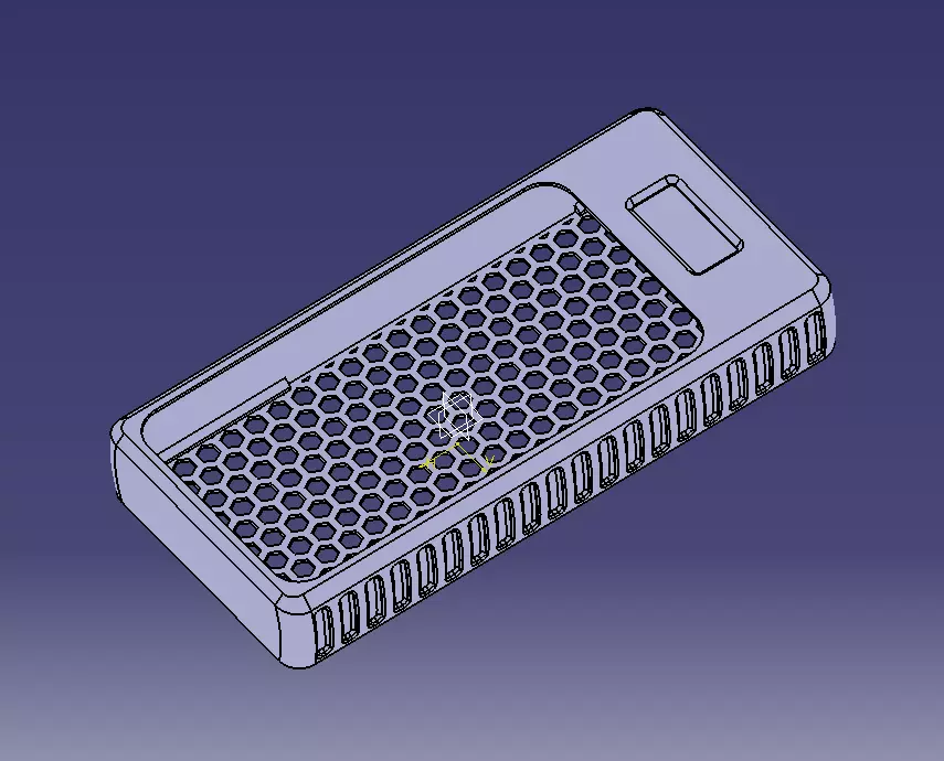 Power Bank Enclosure Honeycomb Style 3D print model_30