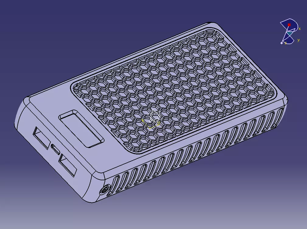 Power Bank Enclosure Honeycomb Style 3D print model_17
