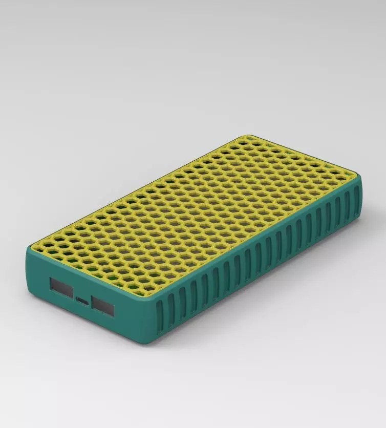Power Bank Enclosure Honeycomb Style 3D print model_51