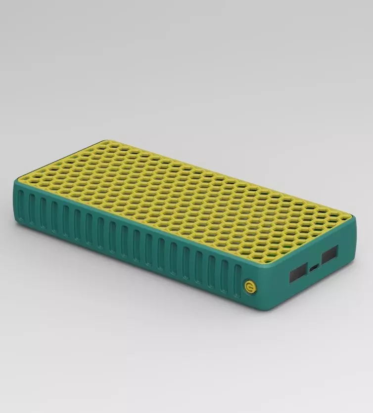 Power Bank Enclosure Honeycomb Style 3D print model_50