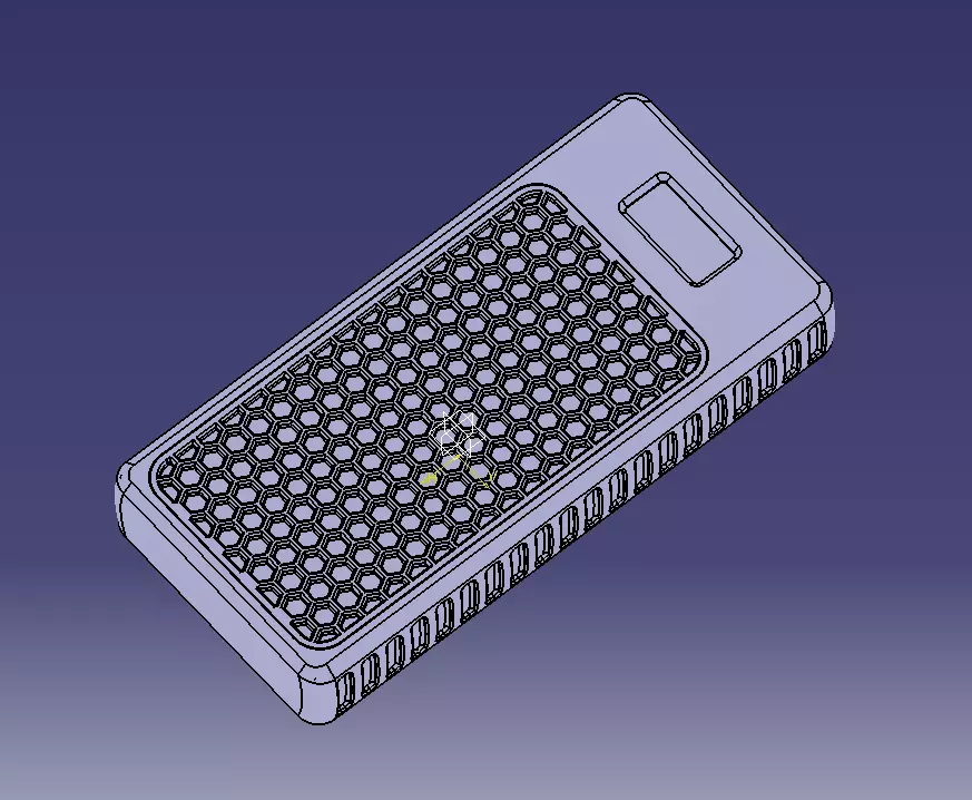 Power Bank Enclosure Honeycomb Style 3D print model_23