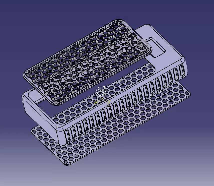 Power Bank Enclosure Honeycomb Style 3D print model_38