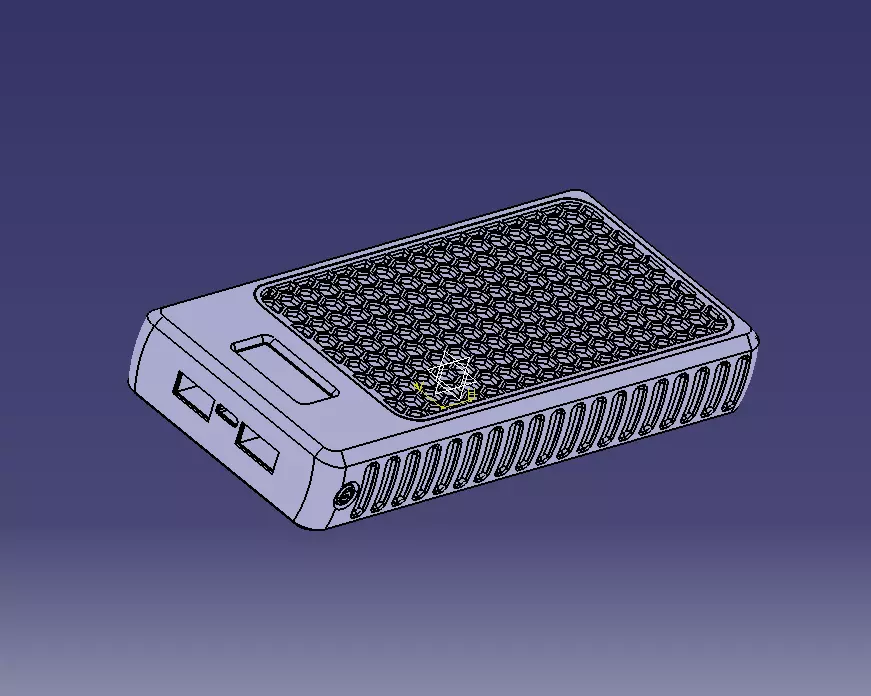 Power Bank Enclosure Honeycomb Style 3D print model_15