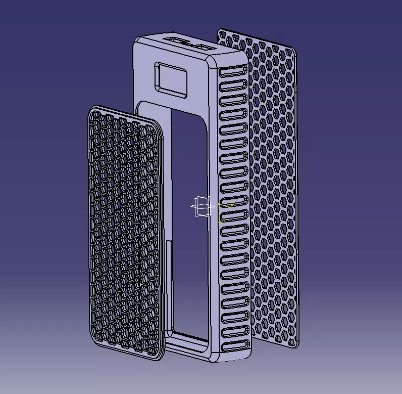 Power Bank Enclosure Honeycomb Style 3D print model_59