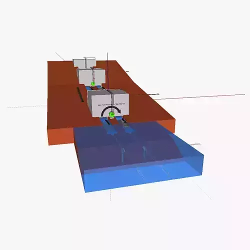 Water based freight trasport 3D model