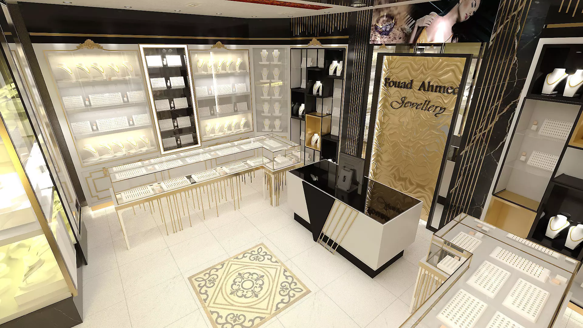 jewellery shop 3D model_2