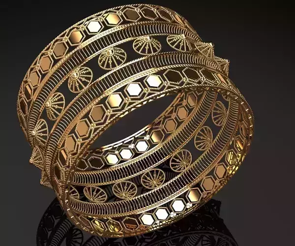 1330 Sunburst and Hexagon Kada