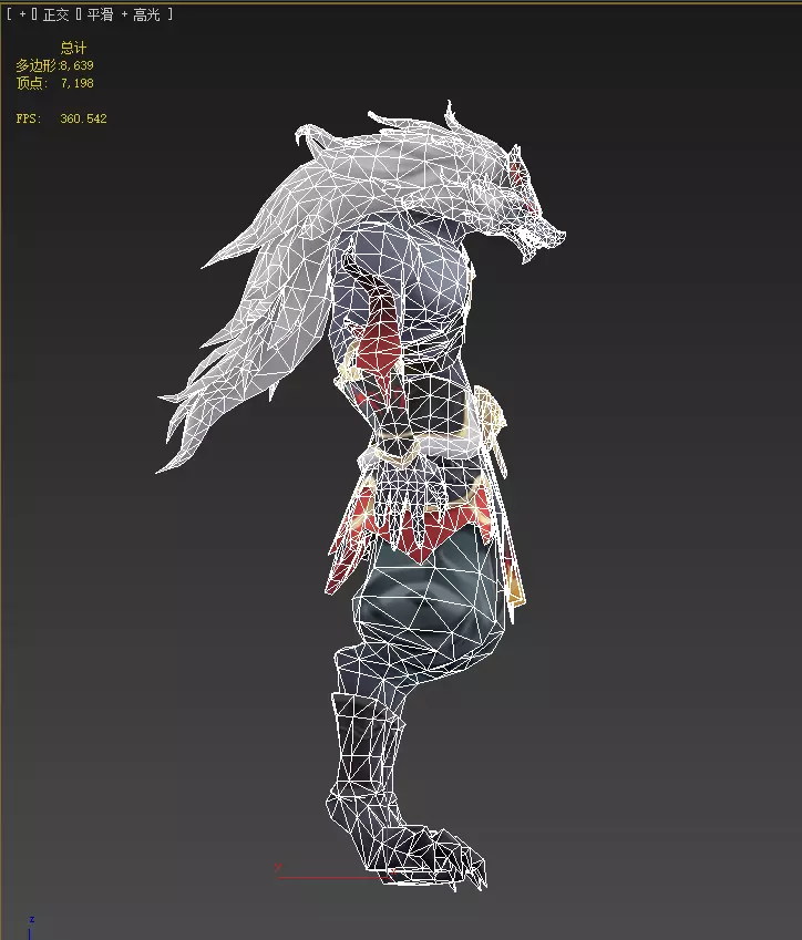 werewolf Low-poly 3D model_20