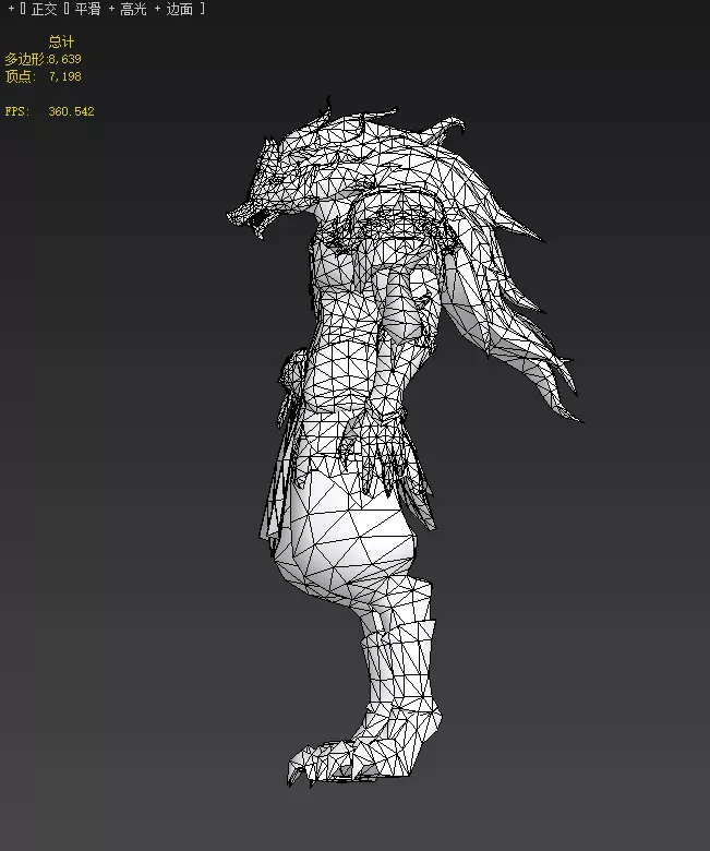 werewolf Low-poly 3D model_24