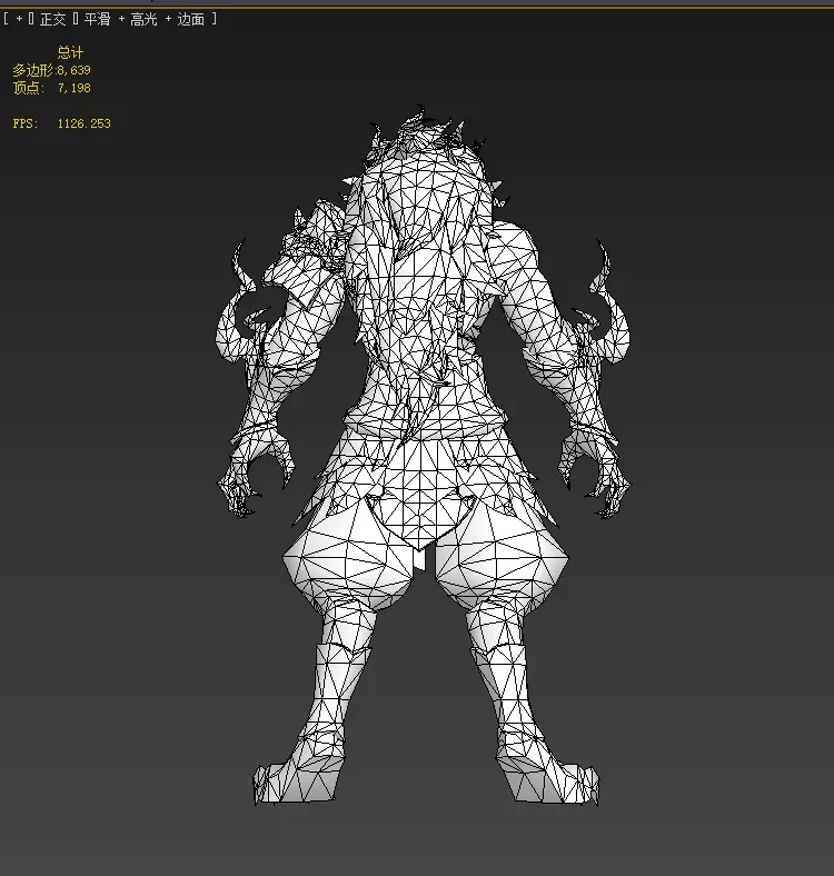 werewolf Low-poly 3D model_25