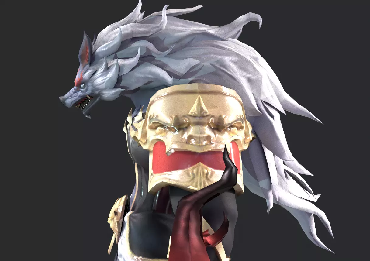 werewolf Low-poly 3D model_14