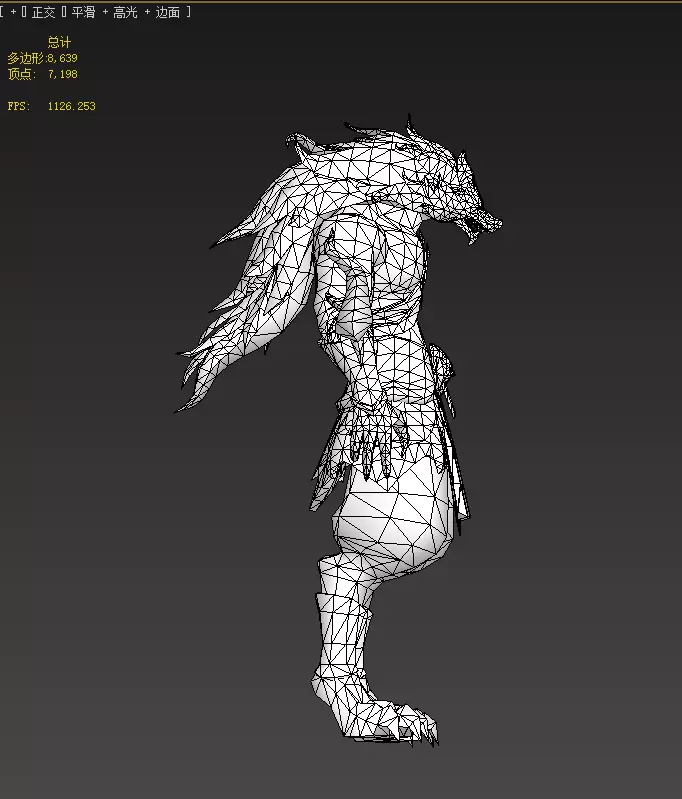 werewolf Low-poly 3D model_26