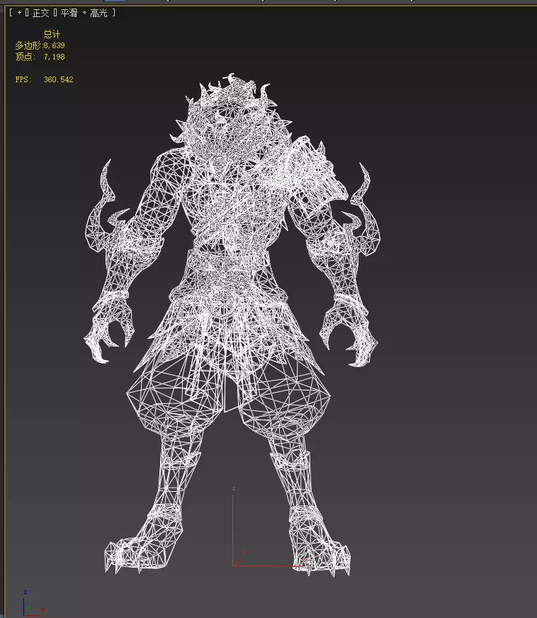 werewolf Low-poly 3D model_22