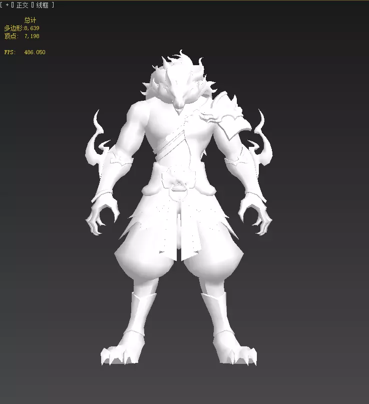 werewolf Low-poly 3D model_27