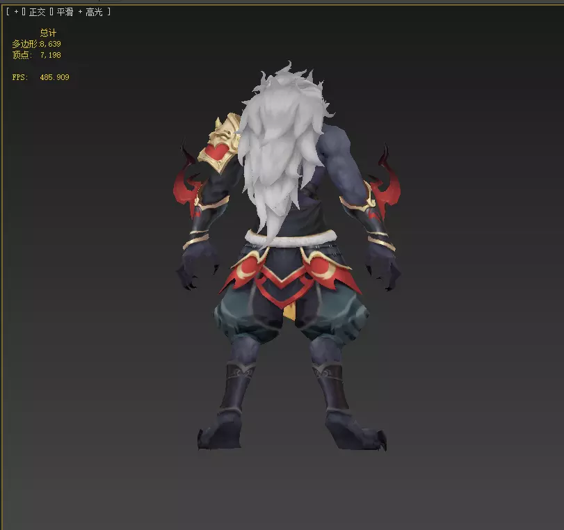 werewolf Low-poly 3D model_19