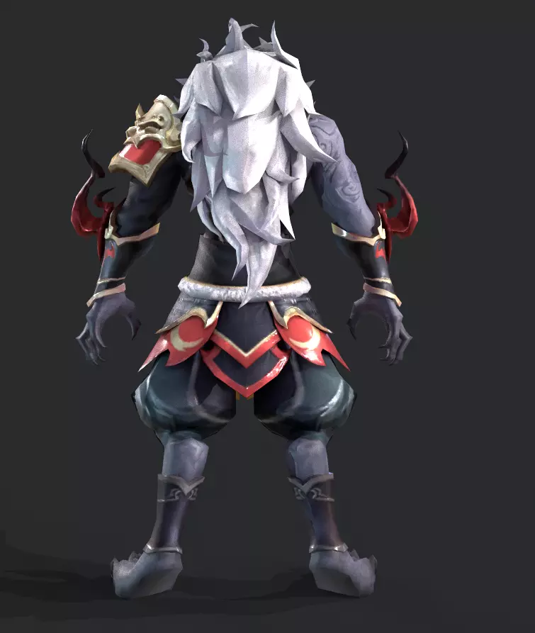 werewolf Low-poly 3D model_6