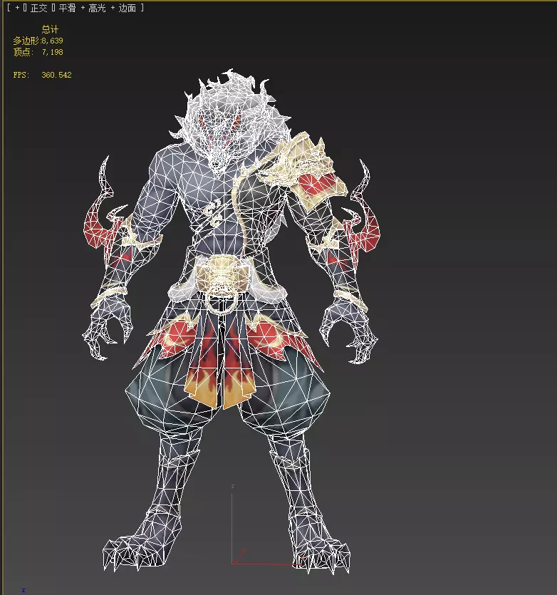 werewolf Low-poly 3D model_21