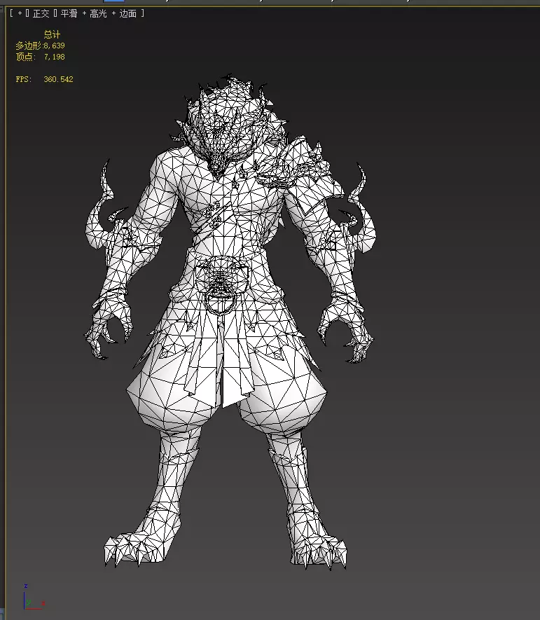 werewolf Low-poly 3D model_23