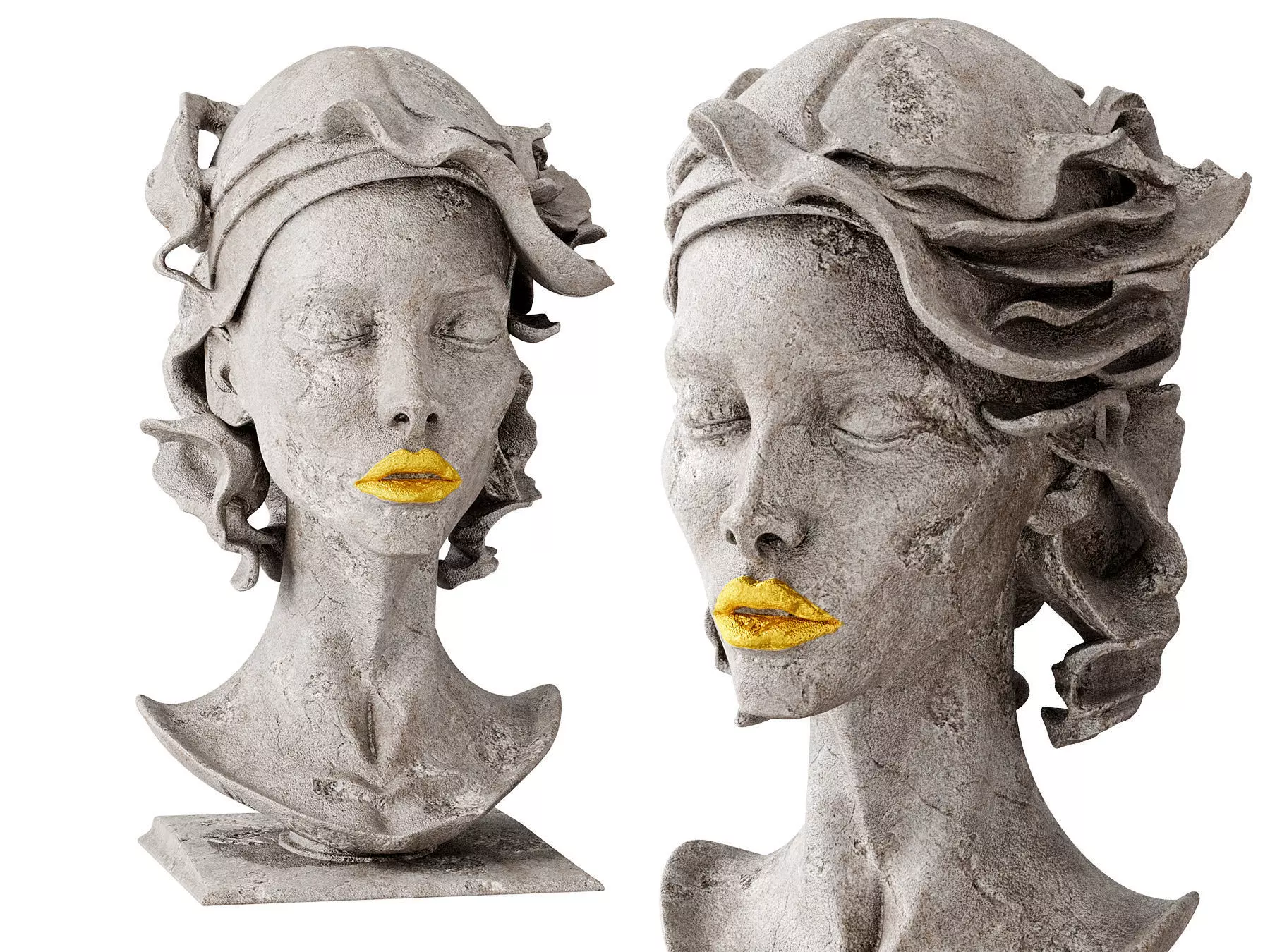Abstract Female Sculpture Bust 3D model