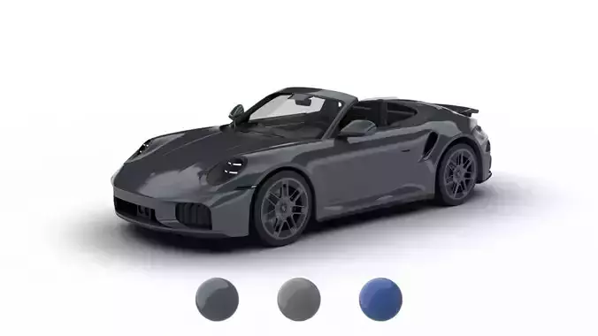Porsche 911 Carrera Turbo S Cabriolet 2026 3d model