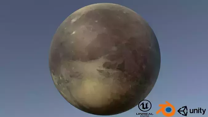 Photorealistic Pluto 3D Model