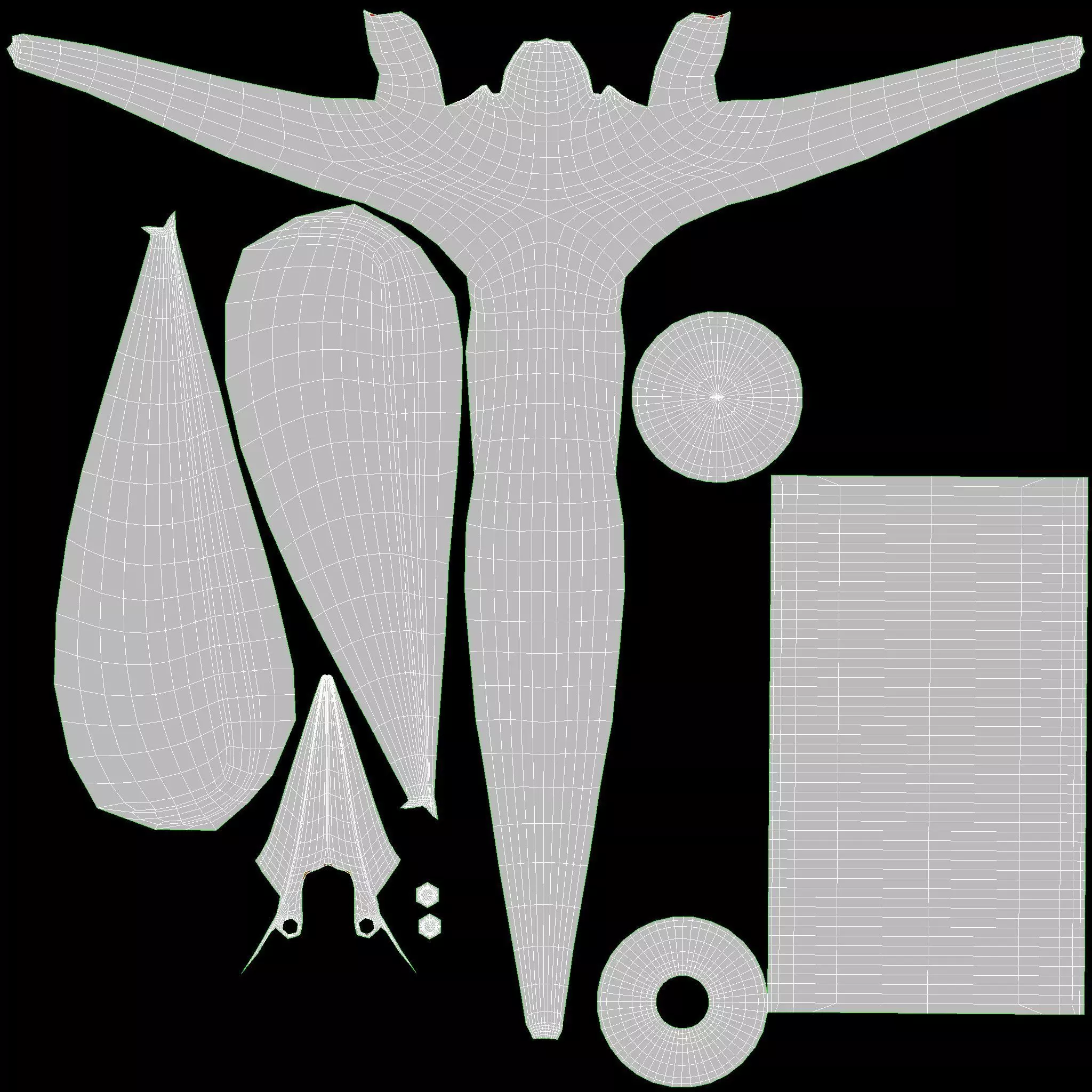 Bird Sculpture Low-poly 3D model_10