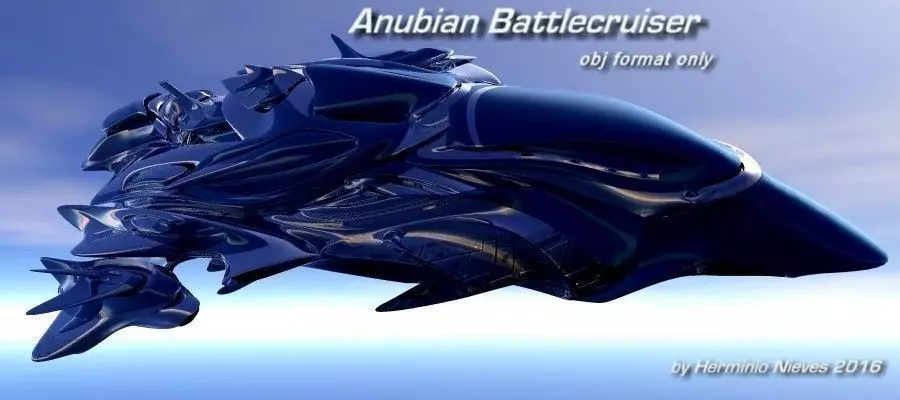Anubian Battlecruiser 3D model_0