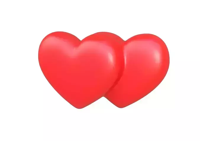 Double Heart 3D model