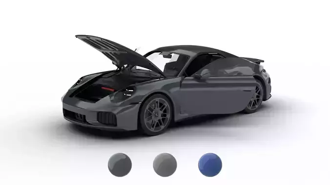 Porsche 911 Carrera Turbo S Cabriolet 2026 HQ 3d model