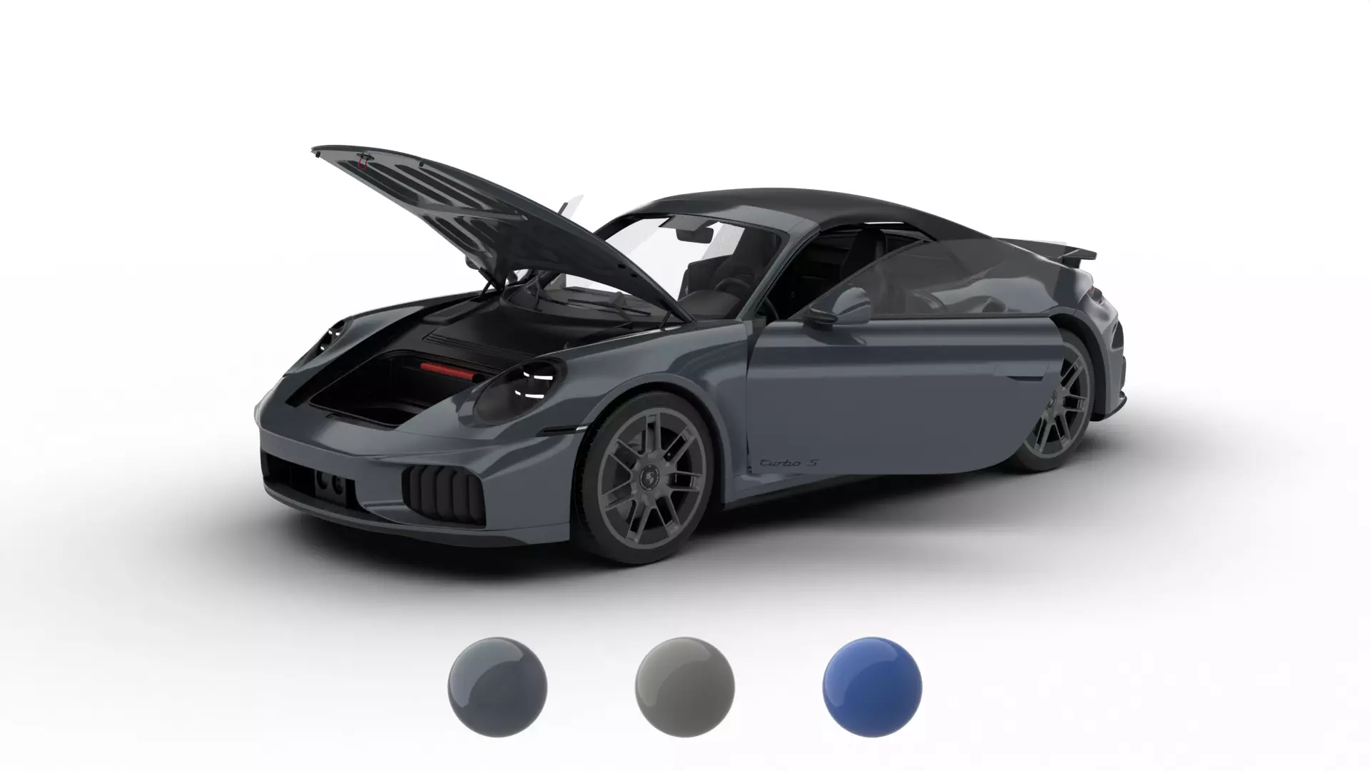 Porsche 911 Carrera Turbo S Cabriolet 2026 HQ 3d model 3D model