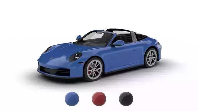 Porsche 911 Carrera Targa 4S 2025 3d model